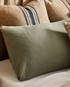 Shop Bassols Fundas de Almohada de Gasa Gauze Verde
