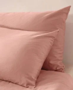 Discount Bassols Fundas de Almohada Sahara Rosa Mate de Algodón Lavado