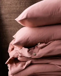 Discount Bassols Fundas de Almohada Sahara Rosa Mate de Algodón Lavado