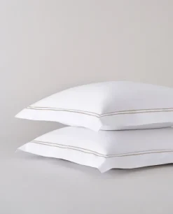 New Bassols Fundas de Cojines Chamonix Beige (Pack 2 unidades)