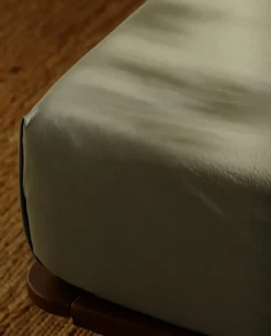Cheap Bassols Sábana Bajera de Algodón Lavado Florencia Verde